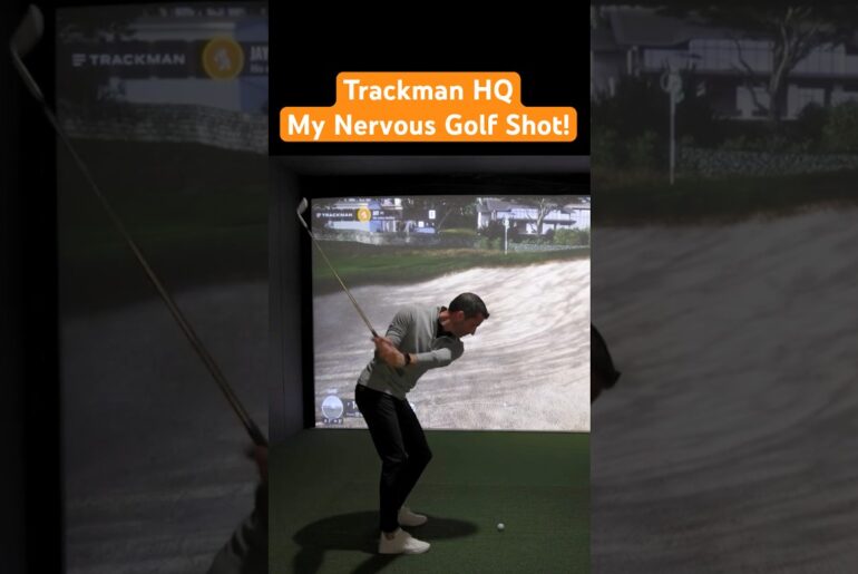 This Golf Shot in the Trackman HQ Golf Simulator made me VERY Nervous! #trackmangolf #golf #trackman