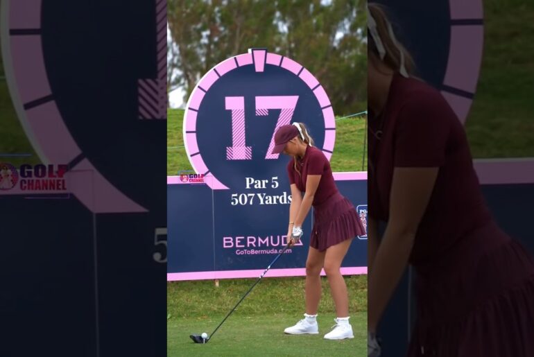 Amazing Golf Swing you need to see | Golf Girl awesome swing | Golf shorts | Sara Michelle Winter