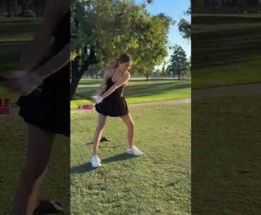 Amazing Golf Swing you need to see | Golf Girl awesome swing | Golf shorts | Jazz