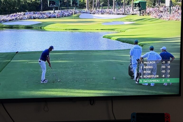 Can’t come to bed rn babe, re-watching the 2025 masters and it’s hole 16..