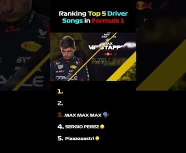 Ranking Top 5 Driver Songs in Formula 1 Part 2 #f1
