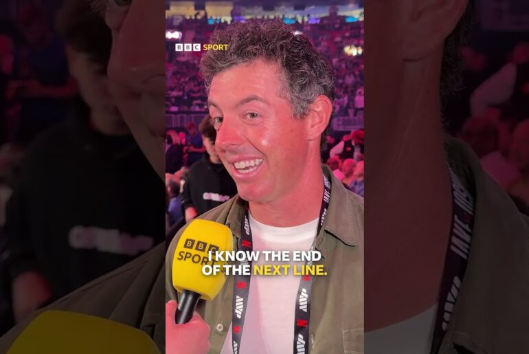 Can Robbie Williams, Ashton Hall, Rory McIlroy finish the lyric? 🎤 | BBC Sport #shorts #boxing