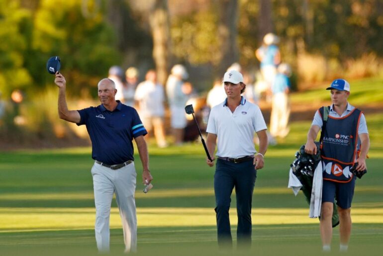 Matt Kuchar, son build 2-shot PNC lead over John Daly team