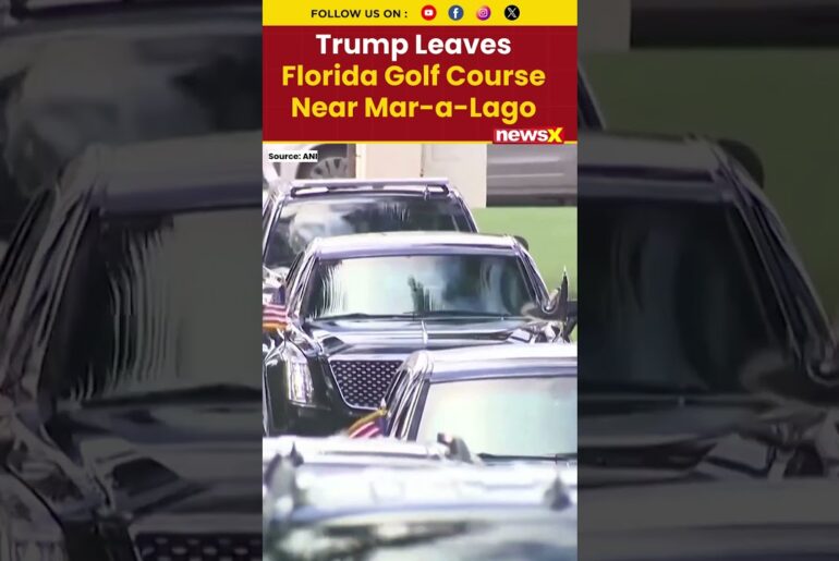 Donald Trump Spotted Leaving Florida Golf Course Near Mar-a-Lago Resort