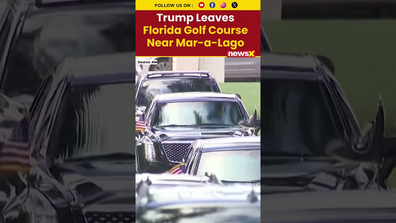 Donald Trump Spotted Leaving Florida Golf Course Near Mar-a-Lago Resort Donald Trump Spotted Leaving Florida Golf Course Near Mar-a-Lago Resort