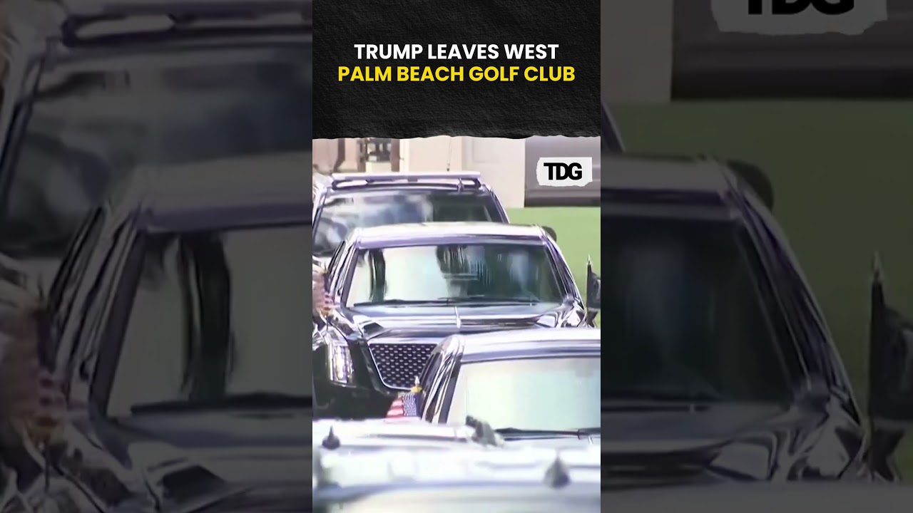 #watch | Donald Trump Leaves Florida Golf Course Close to Mar-a-Lago Resort | #donaldtrump #shorts