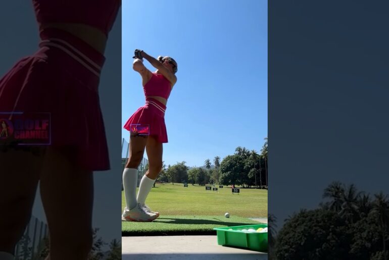 Amazing Golf Swing you need to see | Golf Girl awesome swing | Golf shorts | ELVIRA STEPNA