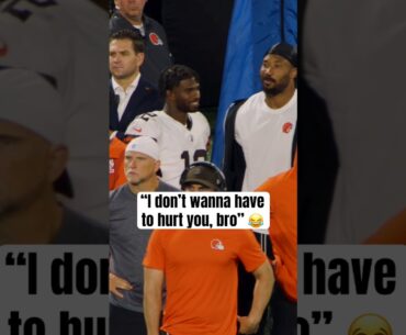 Myles Garrett kept it real with Shedeur 😅