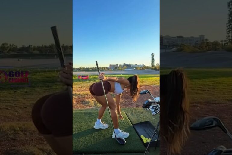 Amazing Golf Swing you need to see | Golf Girl awesome swing | Golf shorts | Michele Uemoto