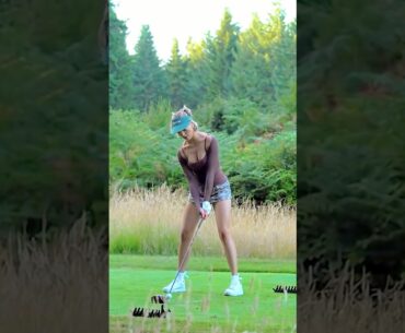 100% hit a tree 🌳 #funny #shorts #reels #golf #girl #asmr