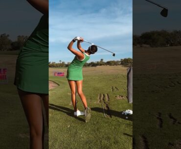 Amazing Golf Swing you need to see | Golf Girl awesome swing | Golf shorts | Gabby Barker