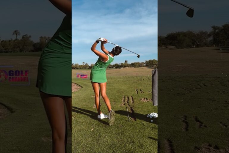 Amazing Golf Swing you need to see | Golf Girl awesome swing | Golf shorts | Gabby Barker