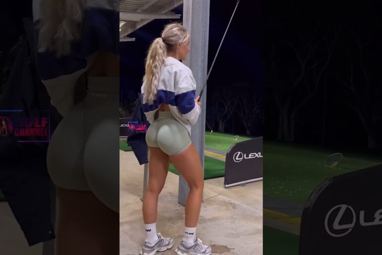 Amazing Golf Swing you need to see | Golf Girl awesome swing | Golf shorts | Emma Hartley