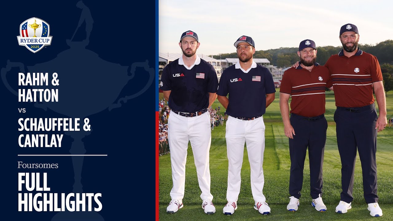 Rahm & Hatton vs Schauffele & Cantlay | Saturday Foursomes | Full Highlights | 2025 Ryder Cup Rahm & Hatton vs Schauffele & Cantlay | Saturday Foursomes | Full Highlights | 2025 Ryder Cup