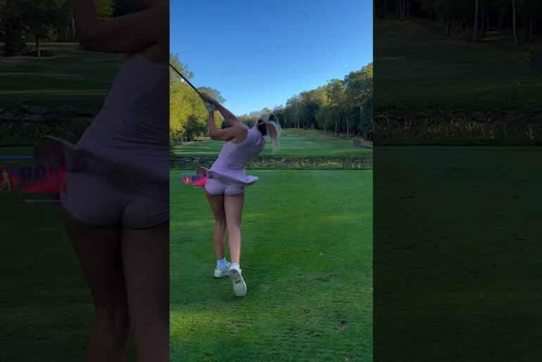 Amazing Golf Swing you need to see | Golf Girl awesome swing | Golf shorts | Alyson Morris