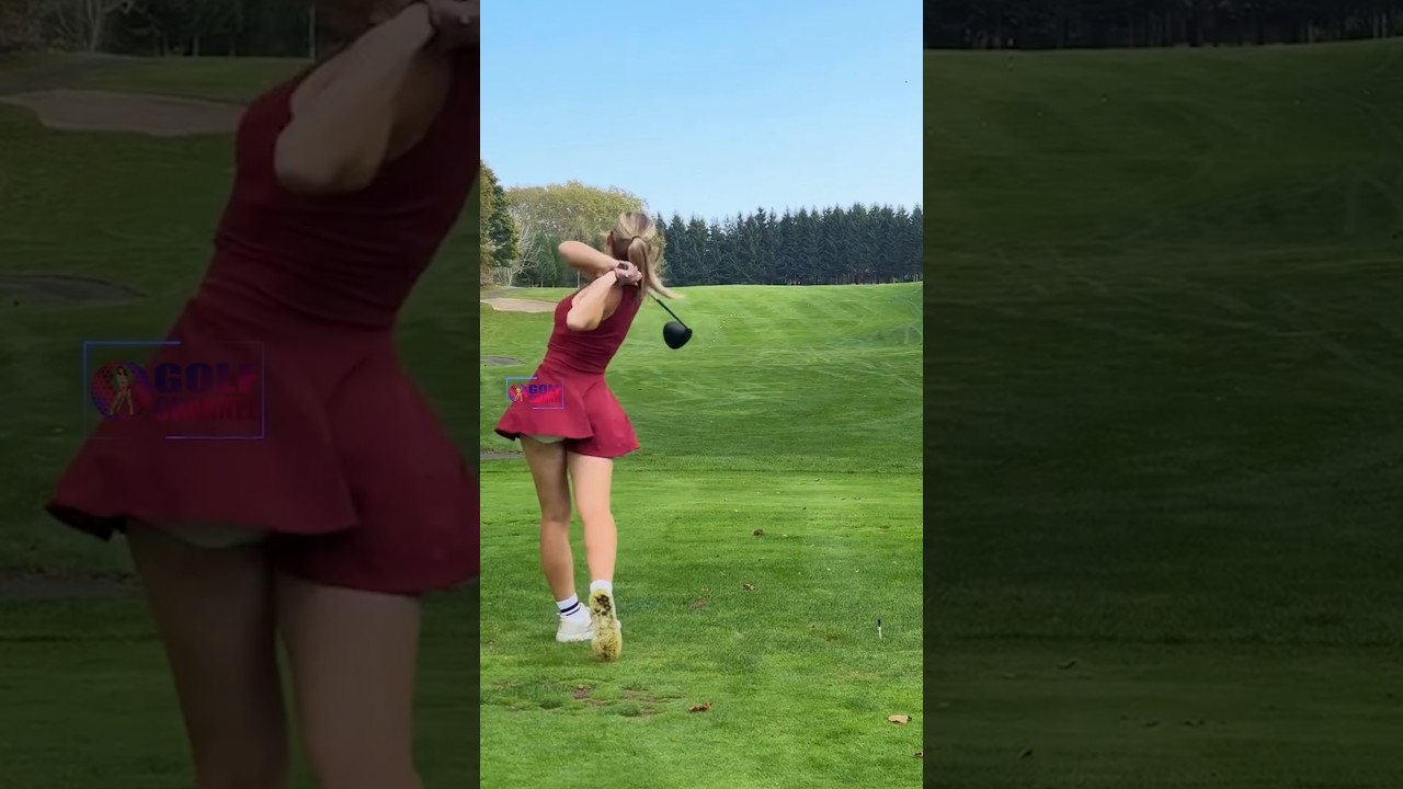 Amazing Golf Swing you need to see | Golf Girl awesome swing | Golf shorts | Lesley Atkins Amazing Golf Swing you need to see | Golf Girl awesome swing | Golf shorts | Lesley Atkins