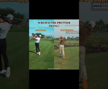 Who has the prettier golf swing? Jake Knapp or Fred Couples? #golf #golfswing #golfshorts