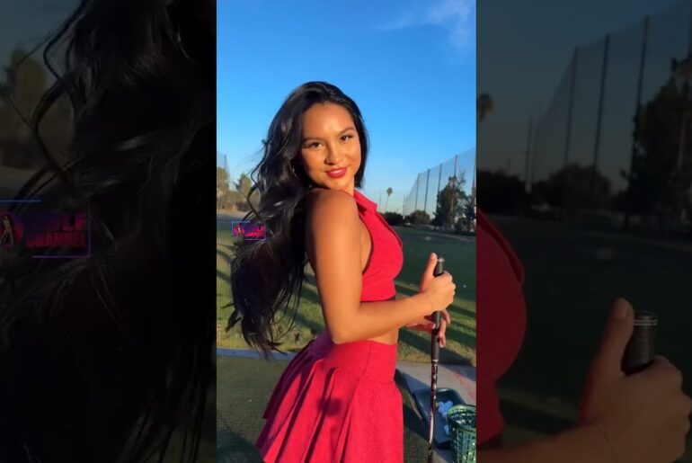 Amazing Golf Swing you need to see | Golf Girl awesome swing | Golf shorts | Sabrina Mercado
