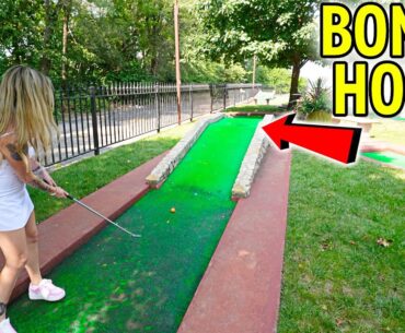 This Old School Mini Golf Course has SECRET Hole in One Bonus Holes!