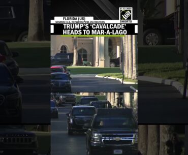 US President Donald Trump heads to Mar-a-Lago after a day at the golf course