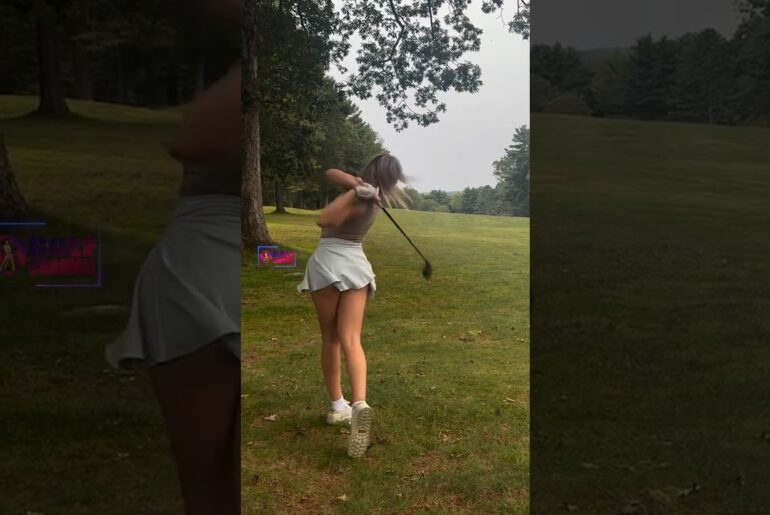 Amazing Golf Swing you need to see | Golf Girl awesome swing | Golf shorts | Alyson Morris
