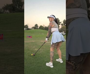 Amazing Golf Swing you need to see | Golf Girl awesome swing | Golf shorts | Taylor Roze