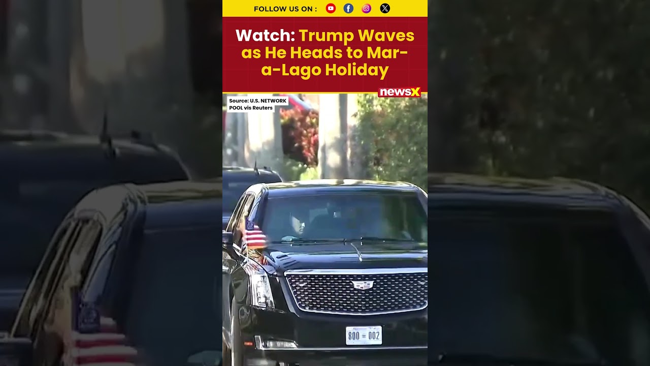 #watch | Trump Waves Goodbye at Golf Course Before Mar-a-Lago Holiday Retreat #trump #shorts #video #watch | Trump Waves Goodbye at Golf Course Before Mar-a-Lago Holiday Retreat #trump #shorts #video