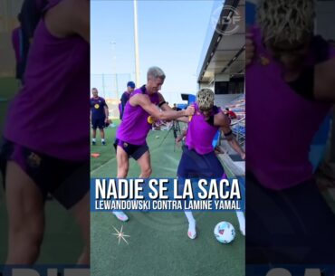 Lewandowski se enoja con Lamine Yamal 😱