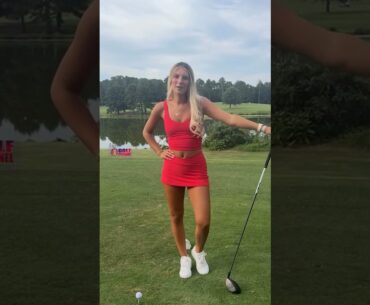 Amazing Golf Swing you need to see | Golf Girl awesome swing | Golf shorts | Ambie Bambi