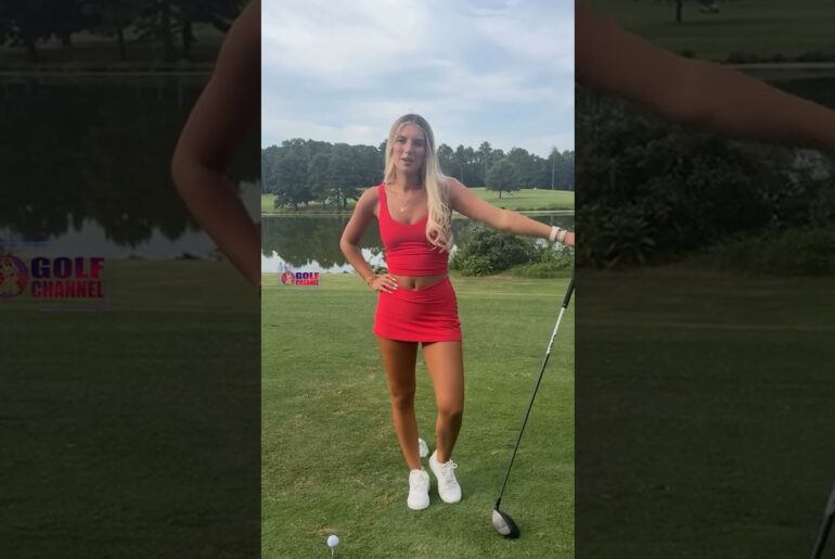 Amazing Golf Swing you need to see | Golf Girl awesome swing | Golf shorts | Ambie Bambi
