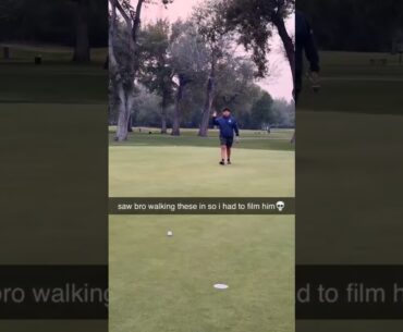 Saw Buddy Walking In 45 Footers On The Green💀 ⛳