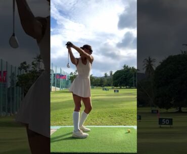 Amazing Golf Swing you need to see | Golf Girl awesome swing | Golf shorts | ELVIRA STEPNA