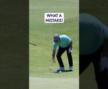 Golfer DROPS his club onto his ball 👀