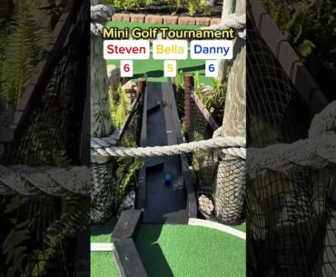 BELLA’S BACK! Mini Golf Tournament #1 (Hole 4) #golf #minigolf #viral #sports #puttputt #tournament