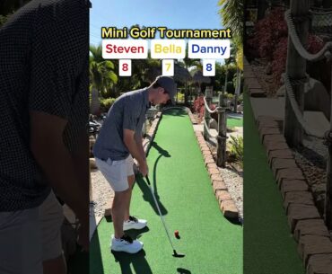 BELLA’S BACK! Mini Golf Tournament #1 (Hole 5) #golf #minigolf #viral #sports #puttputt #tournament