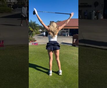 Amazing Golf Swing you need to see | Golf Girl awesome swing | Golf shorts |  Morgan Rae