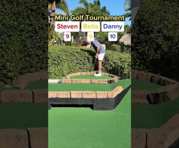 BELLA’S BACK! Mini Golf Tournament #1 (Hole 6) #golf #minigolf #viral #sports #puttputt #tournament