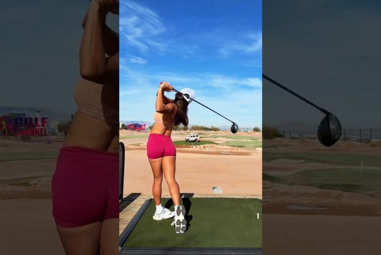 Amazing Golf Swing you need to see | Golf Girl awesome swing | Golf shorts |  Michele Uemoto