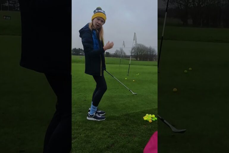 Golf Short game practice Turning chips into chip‑ins #Golfsisters #GirlGolfer #golfgirl #golfsisters