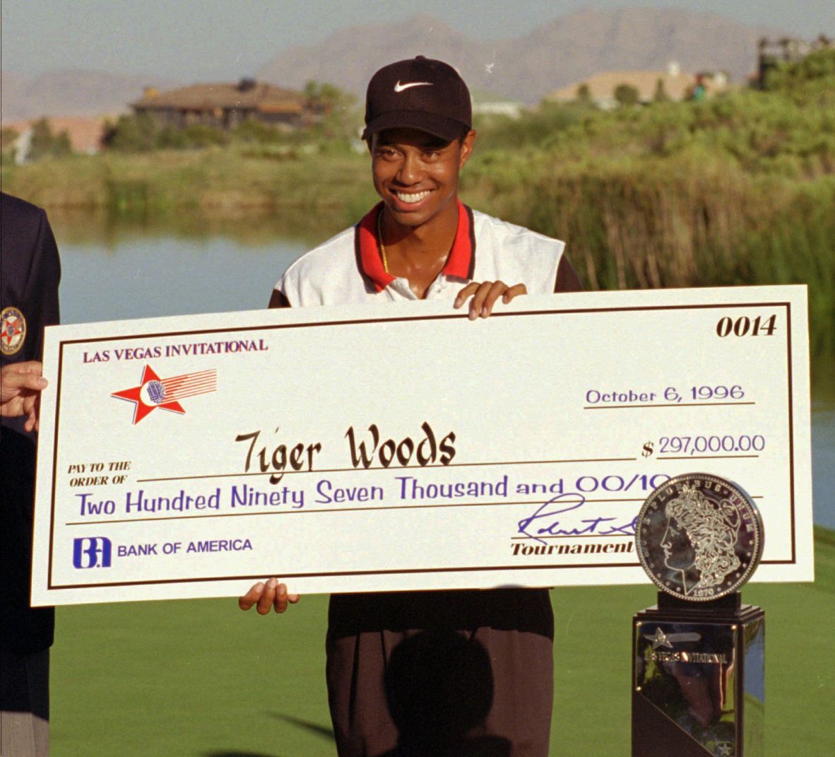 Woods turned professional in August 1996, and it didn't take long for him to win his first tournament. Six weeks after he announced he was going pro — with a famous