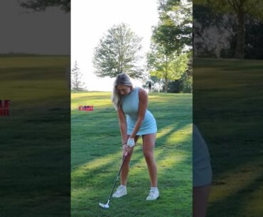 Amazing Golf Swing you need to see | Golf Girl awesome swing | Golf shorts | Alyson Morris