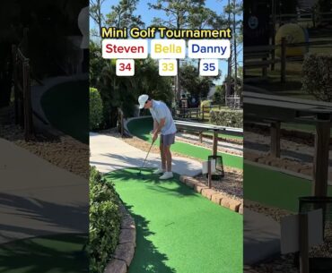 BELLA’S BACK! Mini Golf Tournament #1 (Hole 17) #golf #minigolf #viral #sports #puttputt #tournament