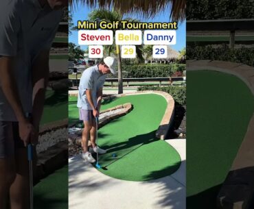 BELLA’S BACK! Mini Golf Tournament #1 (Hole 15) #golf #minigolf #viral #sports #puttputt #tournament
