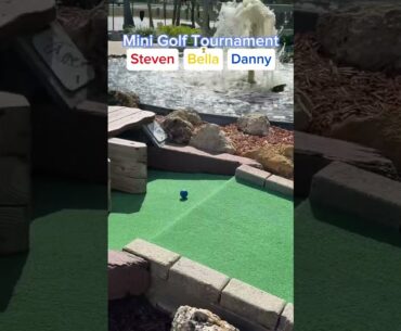 Mini Golf Tournament #2 (Hole 1) BELLA’S BACK! #golf #minigolf #viral #sports #puttputt #tournament