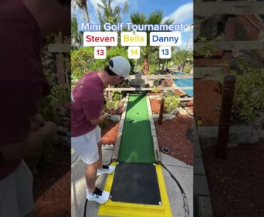 Mini Golf Tournament #2 (Hole 6) BELLA’S BACK! #golf #minigolf #viral #sports #puttputt #tournament
