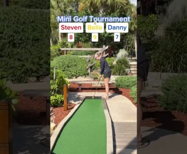 Mini Golf Tournament #2 (Hole 4) BELLA’S BACK! #golf #minigolf #viral #sports #puttputt #tournament