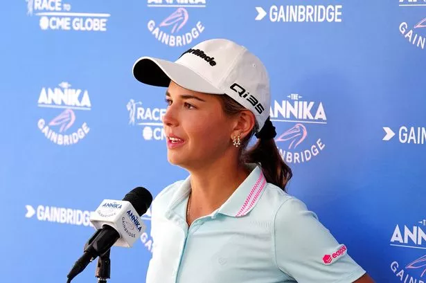 Kai Trump speaks to reporters