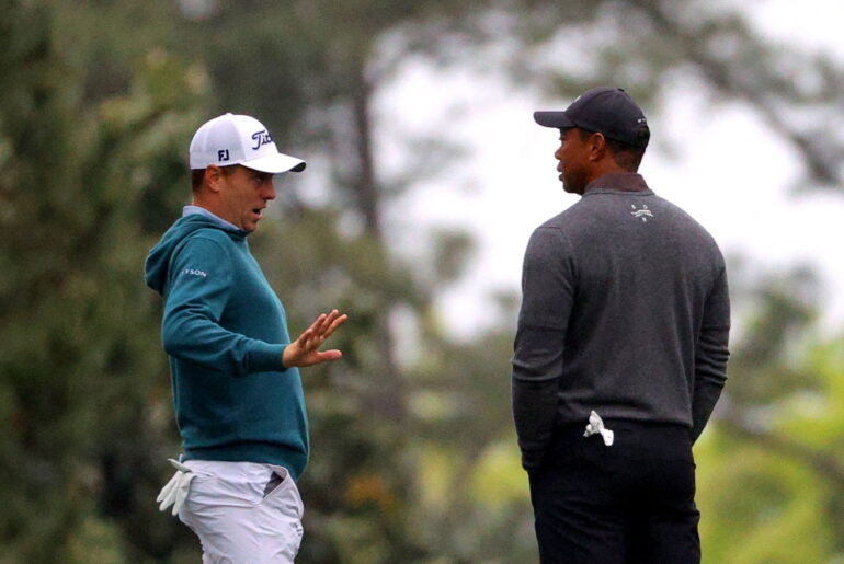Justin Thomas and Tiger Woods
