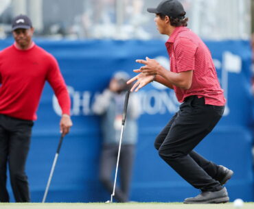 Tiger Woods and Charlie Woods at the PNC Championship