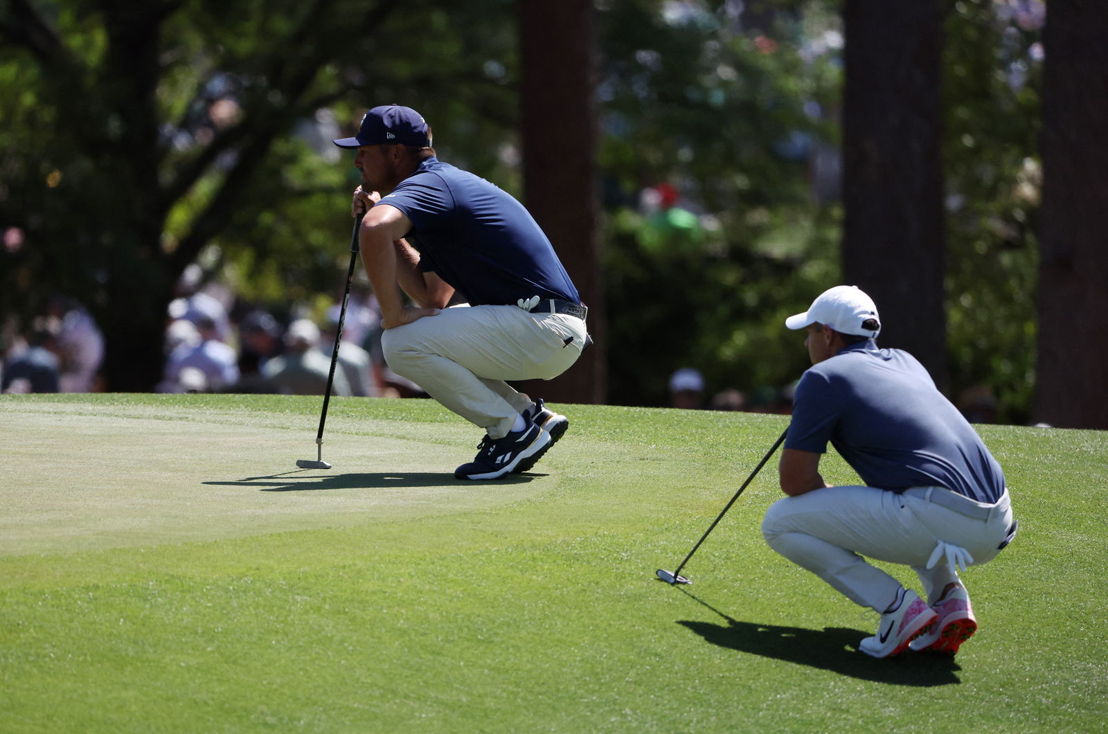 Rory McIlroy and Bryson DeChambeau at the 2025 Masters